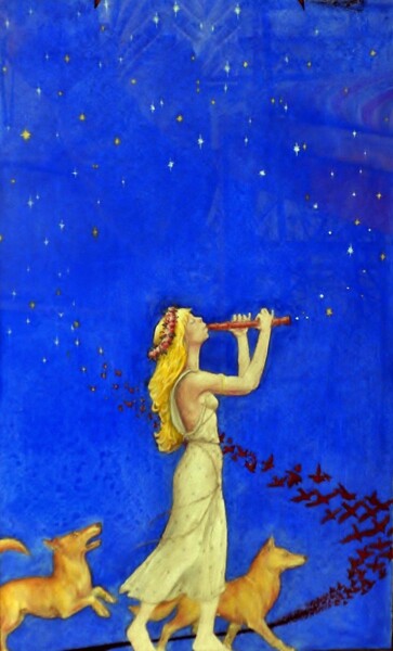 Painting titled "Herald of the Dawn" by Edwin Loftus, Original Artwork, Watercolor Mounted on Cardboard