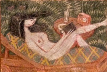 Dibujo titulada "Suzanna and the Eld…" por Edwin Loftus, Obra de arte original, Lápiz Montado en Otro panel rígido