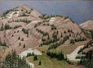In the North Cascades Pass Dessin intitulée "In the North Cascad…" par Edwin Loftus, Œuvre d'art originale, Crayon Monté sur Autre panneau rigide