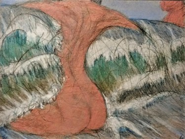 "Bathers in the Surf" başlıklı Resim Edwin Loftus tarafından, Orijinal sanat, Kalem Diğer sert panel üzerine monte edilmiş