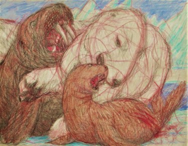 Рисунок под названием "Death of the Tyrant" - Edwin Loftus, Подлинное произведение искусства, Карандаш Установлен на Другая…