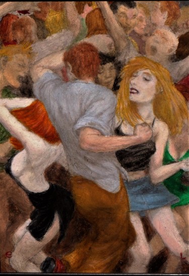 Peinture intitulée "Dancers 2" par Edwin Loftus, Œuvre d'art originale, Huile