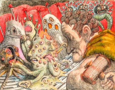 Dessin intitulée "Responsibility" par Edwin Loftus, Œuvre d'art originale, Crayon Monté sur Autre panneau rigide