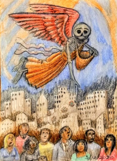 Desenho intitulada "Dance macabre 5, Am…" por Edwin Loftus, Obras de arte originais, Lápis