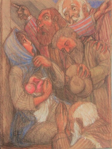 Σχέδιο με τίτλο "Visitation of the S…" από Edwin Loftus, Αυθεντικά έργα τέχνης, Μολύβι Τοποθετήθηκε στο Άλλος άκαμπτος πίνακ…