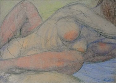 Drawing titled "Lovers 21" by Edwin Loftus, Original Artwork, Pastel Mounted on Other rigid panel