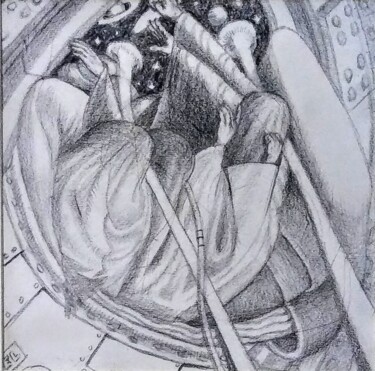 Dibujo titulada "Marks on Paper" por Edwin Loftus, Obra de arte original, Lápiz Montado en Otro panel rígido