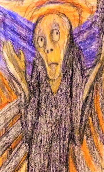 Drawing titled "The Shrug, (after M…" by Edwin Loftus, Original Artwork, Pastel Mounted on Other rigid panel