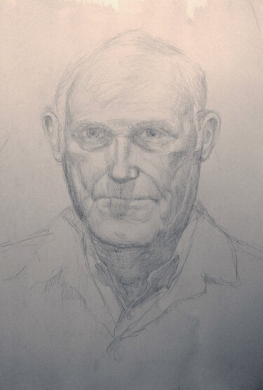 Portrait of an Old Man Dessin intitulée "Portrait of an Old…" par Edwin Loftus, Œuvre d'art originale, Pointe d'argent Monté sur Autre panneau rigi…