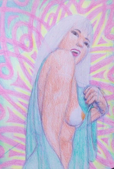 Dessin intitulée "Pretty Woman 2" par Edwin Loftus, Œuvre d'art originale, Pastel Monté sur Autre panneau rigide