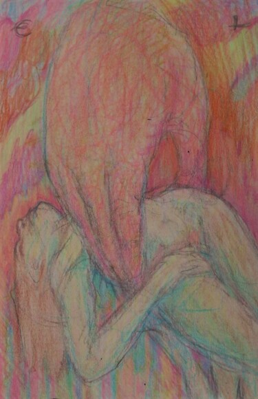 Dessin intitulée "Value" par Edwin Loftus, Œuvre d'art originale, Pastel Monté sur Autre panneau rigide