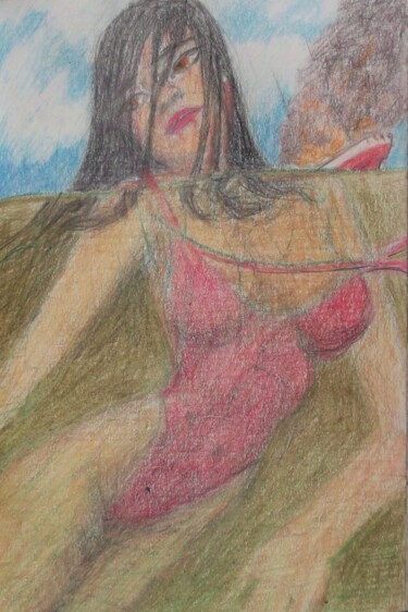 Drawing titled "Shipwrecked" by Edwin Loftus, Original Artwork, Pastel Mounted on Other rigid panel