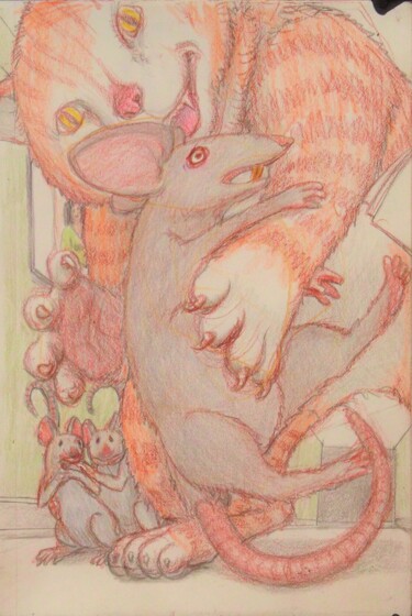 Desenho intitulada "Peace Negotiations" por Edwin Loftus, Obras de arte originais, Pastel Montado em Outro painel rígido