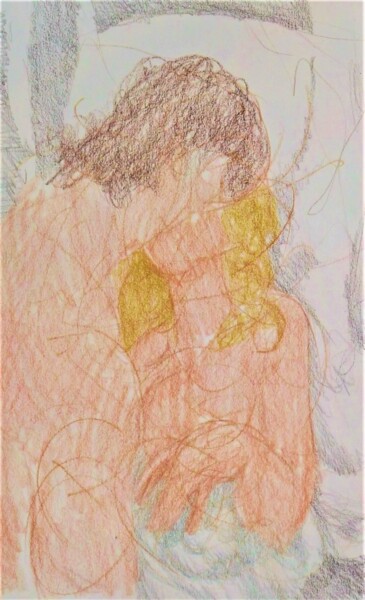 Dibujo titulada "Lovers 78" por Edwin Loftus, Obra de arte original, Pastel Montado en Otro panel rígido