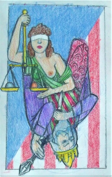 Zeichnungen mit dem Titel "Dualities, Tyranny…" von Edwin Loftus, Original-Kunstwerk, Pastell