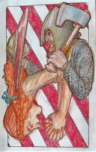 Dibujo titulada "Dualities, Dominanc…" por Edwin Loftus, Obra de arte original, Pastel