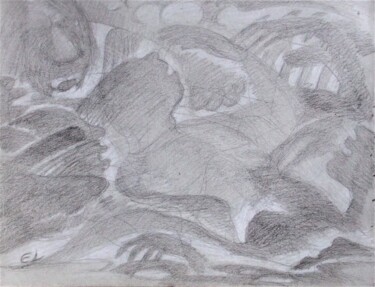 Drawing titled "Collateral Effects" by Edwin Loftus, Original Artwork, Pencil Mounted on Other rigid panel