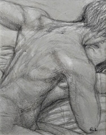 Рисунок под названием "Lovers 86" - Edwin Loftus, Подлинное произведение искусства, Карандаш Установлен на Другая жесткая па…