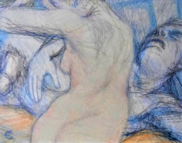 Tekening getiteld "The Uncovering of w…" door Edwin Loftus, Origineel Kunstwerk, Pastel Gemonteerd op Andere stijve panelen