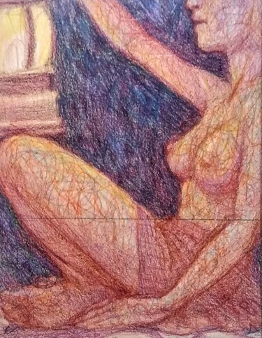 Dessin intitulée "Lucille" par Edwin Loftus, Œuvre d'art originale, Pastel Monté sur Autre panneau rigide