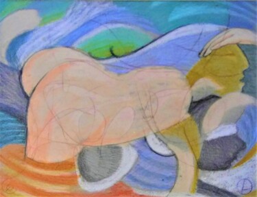Рисунок под названием "Love Gone" - Edwin Loftus, Подлинное произведение искусства, Пастель Установлен на Другая жесткая пан…
