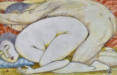 "Eros Eastalia" başlıklı Resim Edwin Loftus tarafından, Orijinal sanat, Pastel Diğer sert panel üzerine monte edilmiş