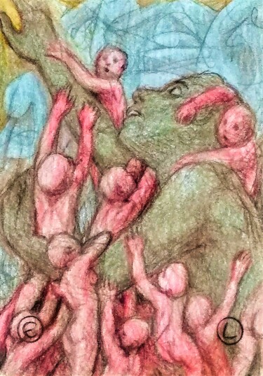 Рисунок под названием "Impediments" - Edwin Loftus, Подлинное произведение искусства, Пастель