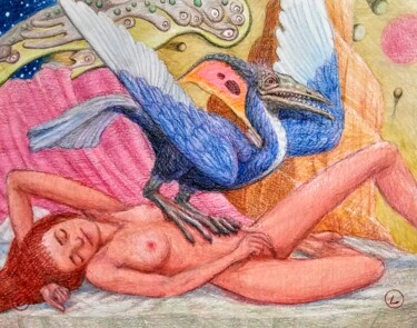 Drawing titled "Nightmare 8" by Edwin Loftus, Original Artwork, Pastel Mounted on Other rigid panel