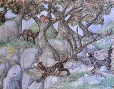 Disegno intitolato "Unnamed" da Edwin Loftus, Opera d'arte originale, Pastello