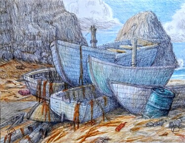 Drawing titled "After the Storm" by Edwin Loftus, Original Artwork, Pastel