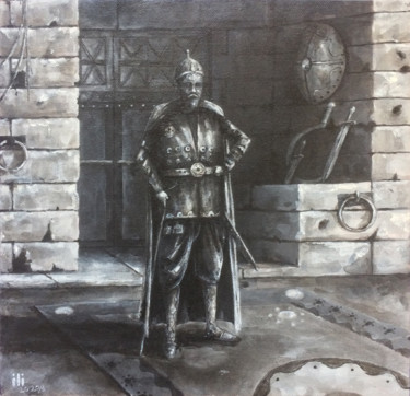 Painting titled "Lame TIMUR king" by Iltay Sayyed, Original Artwork, Acrylic