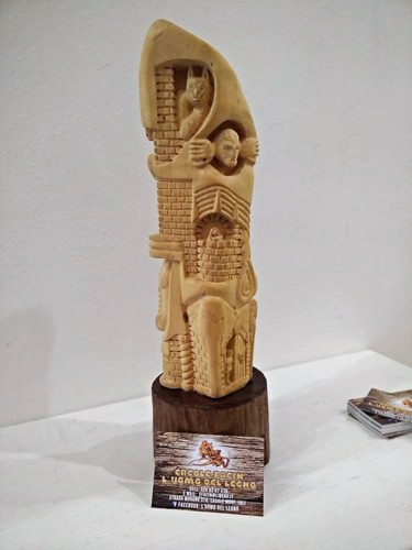 Скульптура под названием "Soac" - L'Uomo Del Legno, Подлинное произведение искусства, Дерево