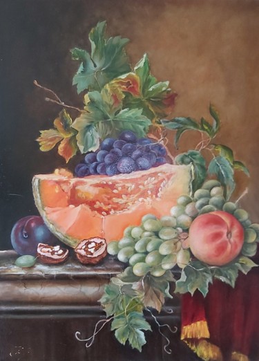 Painting titled "Stillleben" by Elena Feist, Original Artwork, Oil