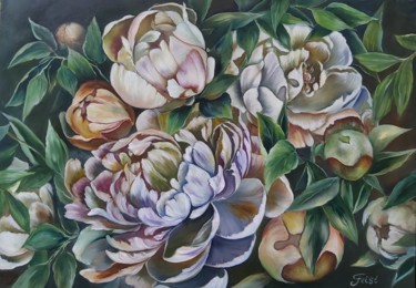 Peinture intitulée "Blumen" par Elena Feist, Œuvre d'art originale, Huile
