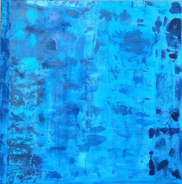 Peinture intitulée "Symphonie en bleu" par Effelle, Œuvre d'art originale, Acrylique Monté sur Châssis en bois