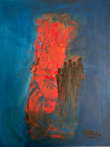 Painting titled "Survivors - The Dawn" by Philodo, Original Artwork, Acrylic
