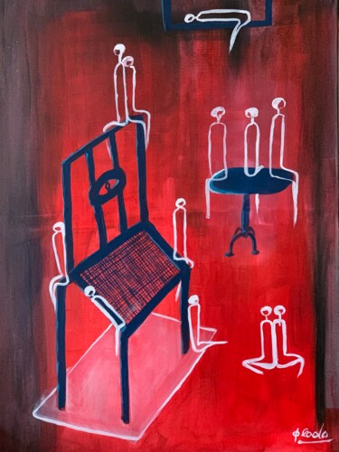 Painting titled "Invisible People" by Philodo, Original Artwork, Acrylic Mounted on Wood Stretcher frame