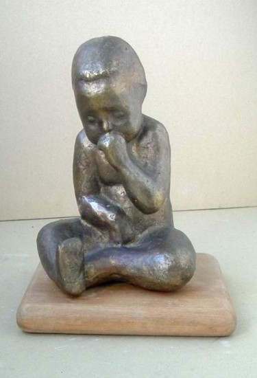 Sculpture titled "A little Thinker" by Alexander Efimov, Original Artwork