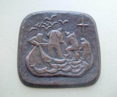 Sculpture titled "Fishermen of Kuril…" by Alexander Efimov, Original Artwork