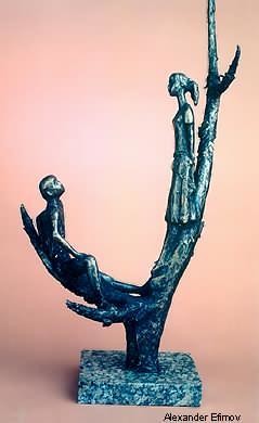 Sculpture titled "A Spring Meeting" by Alexander Efimov, Original Artwork