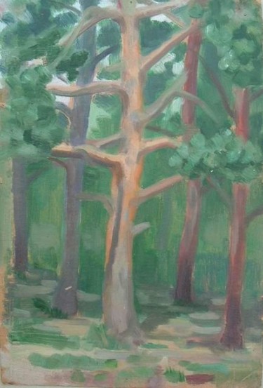Painting titled "Pines" by Alexei Efimov, Original Artwork
