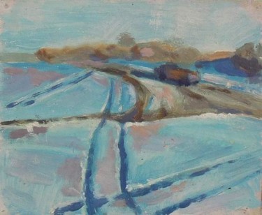 Painting titled "winter Ussuri" by Alexei Efimov, Original Artwork