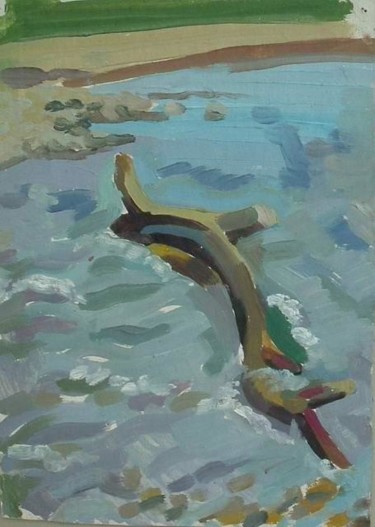Painting titled "Spring river" by Alexei Efimov, Original Artwork