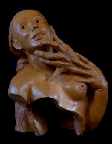 Rzeźba zatytułowany „Etreinte N°5 (La Di…” autorstwa Efka, Oryginalna praca, Terakota