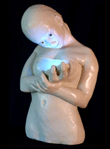 Scultura intitolato "Tamagotchi (Sculptu…" da Efka, Opera d'arte originale, Terracotta