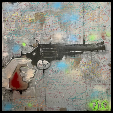 Painting titled "« Guns » by EFKA9" by Efka9, Original Artwork, Acrylic