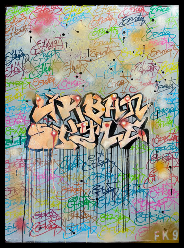 Painting titled "« Urban Style »" by Efka9, Original Artwork, Acrylic Mounted on Wood Stretcher frame