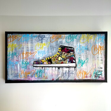 Painting titled "R U Hype ?" by Efka9, Original Artwork, Acrylic Mounted on Wood Stretcher frame