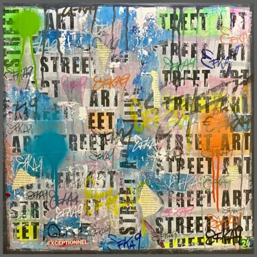 Painting titled "Street Art 2 by EFK…" by Efka9, Original Artwork, Acrylic Mounted on Wood Stretcher frame