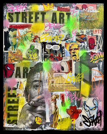 Malarstwo zatytułowany „Street Art Spirit” autorstwa Efka9, Oryginalna praca, Akryl Zamontowany na Drewniana rama noszy